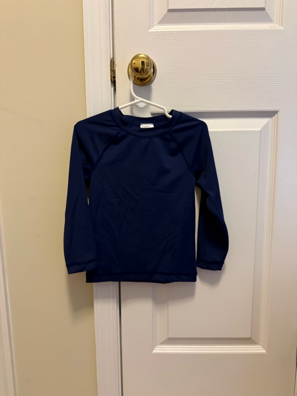 Hanna Andersson Long Sleeve Rashguard, solid Navy, size 3T